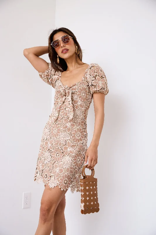 SALE - Audrey Eyelet Mini Dress Fashionable Mini Dress with Pockets