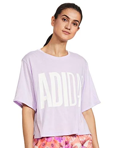 adidas Women UNIV TEE I 1 W Shirt Matpur Relaxed Cotton Short Shirt