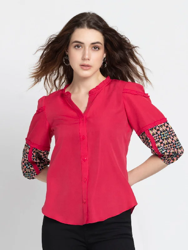 Barbi Shirt Trendy Floral Short Sleeve