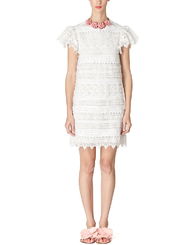 Carolina Herrera Shift Mini Dress Trendy Tie-Dye Mini Dress