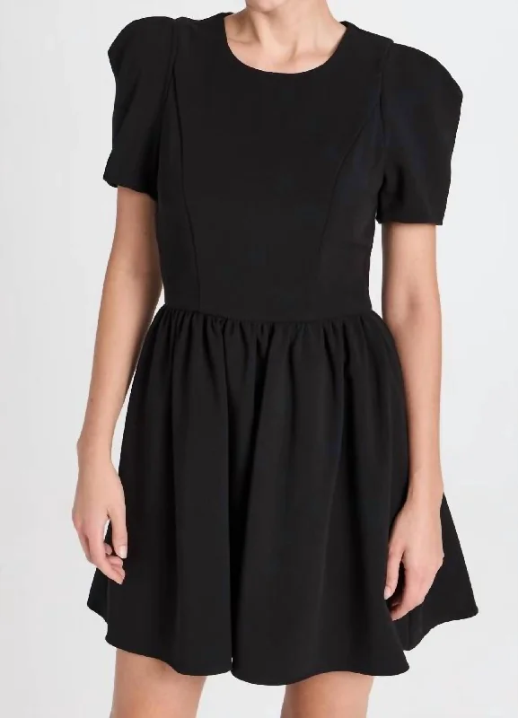 Chadwick Mini Dress In Black Classic Shift Mini Dress