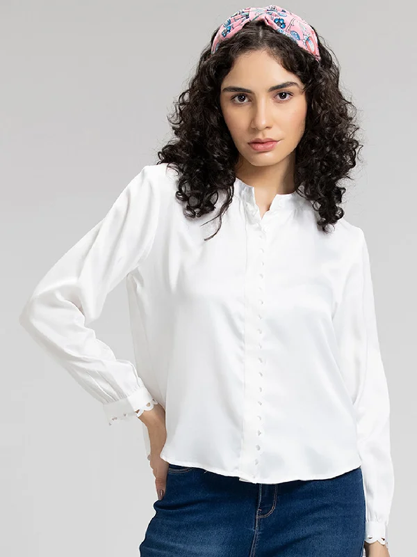 Janine Shirt Classic Solid Short Shirt