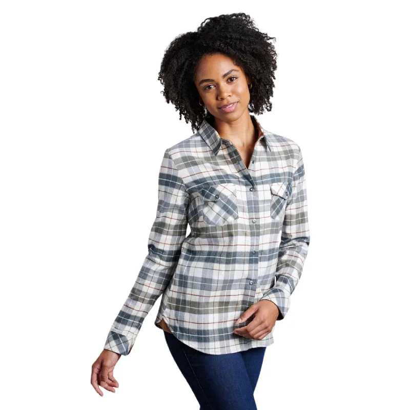 Kuhl Women's Tess Flannel Long Sleeve Shirt - Sage Stylish Round Neck Shirt