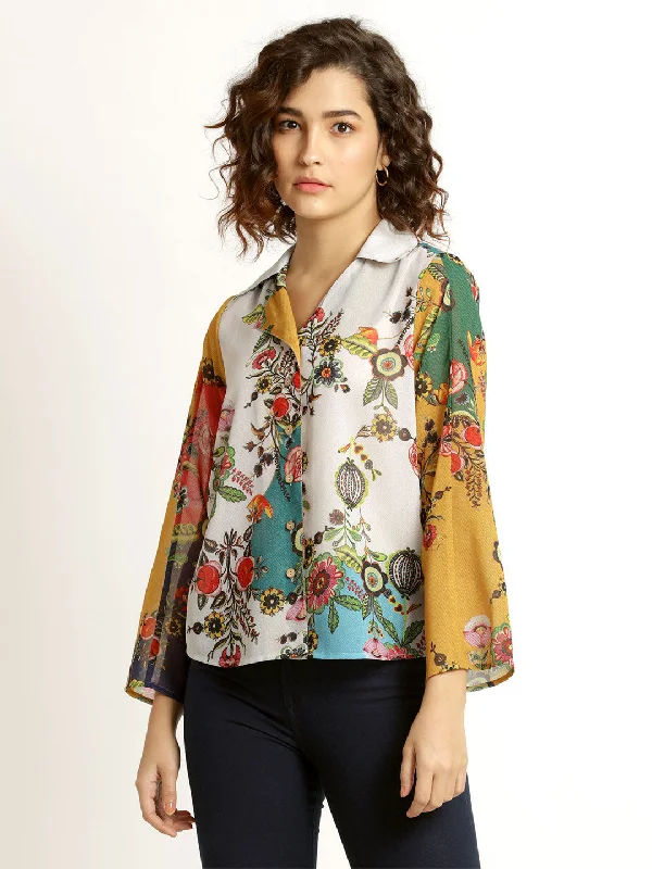 Maeve Shirt Elegant Silk Short Shirt