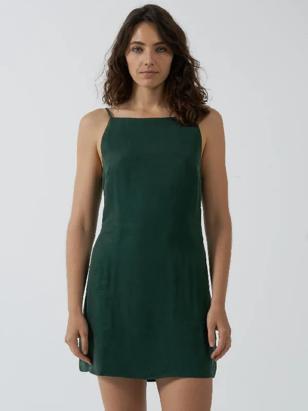 Manhatten Mini Dress - Deep Emerald Stylish Sweetheart Mini Dress