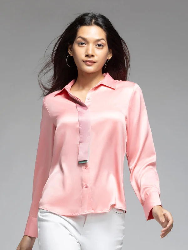 Misty Shirt Elegant High-Low Short Shirt