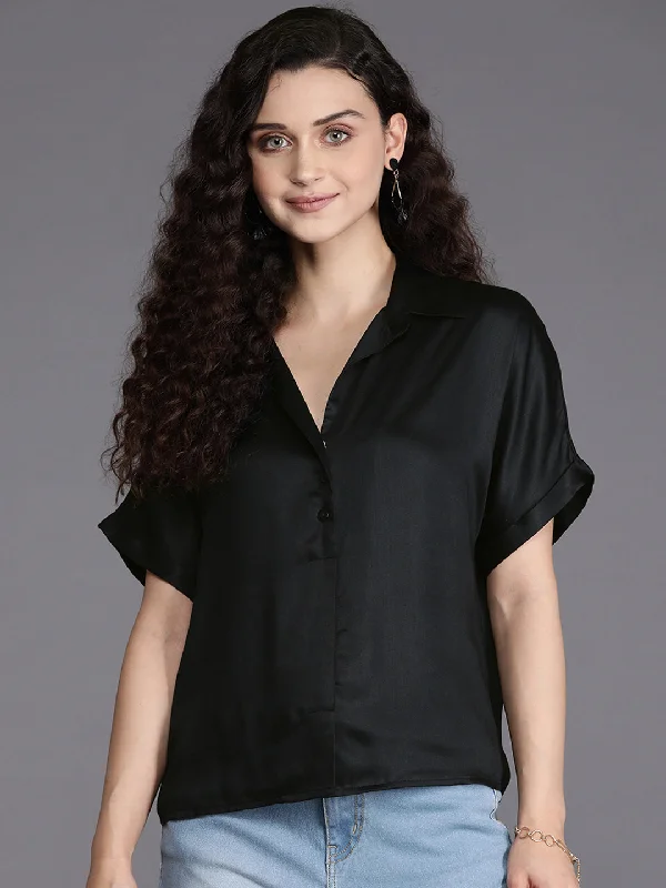 Petra Shirt Fashionable Pleated Short Shirt