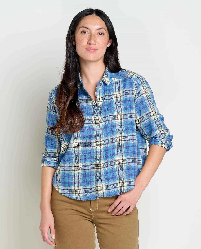 Re-Form Flannel Boxy Shirt Cozy Plain Short Sleeve