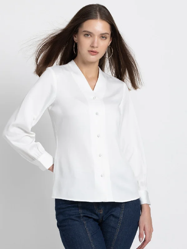 Riviera Shirt Fashionable Button-Front Short Sleeve