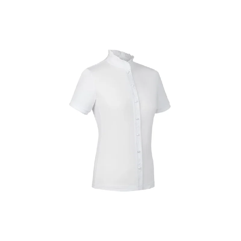 Samshield Ladies Competition Shirt Juliette White Classic Button-Up Short Tee