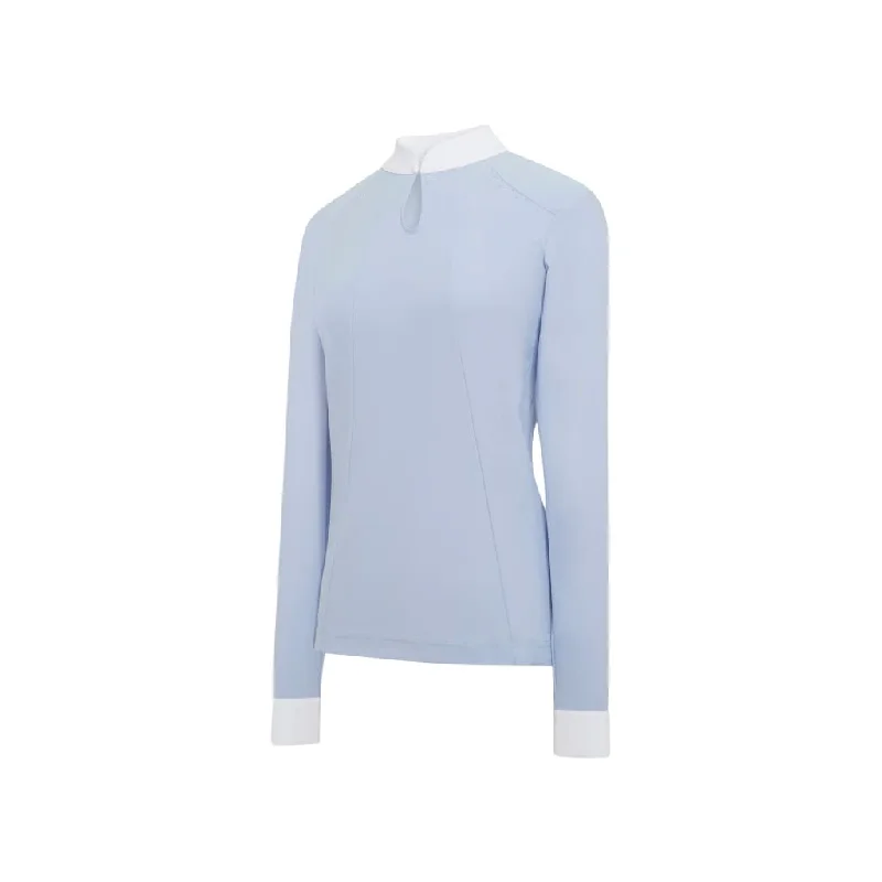 Samshield Ladies Long Sleeved Competition Shirt Elvira Powder Blue Elegant Lace Short Sleeve