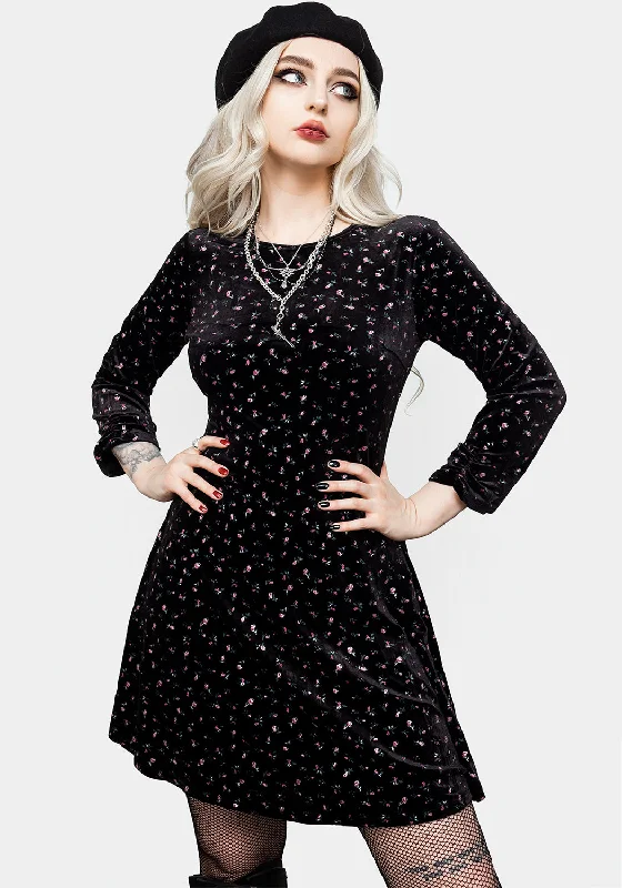 Woe Mini Dress Elegant Velvet Mini Dress