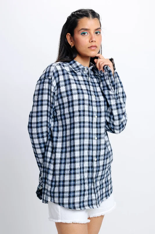 Dual Stripe Shirt Comfortable Stretch Short Shirt