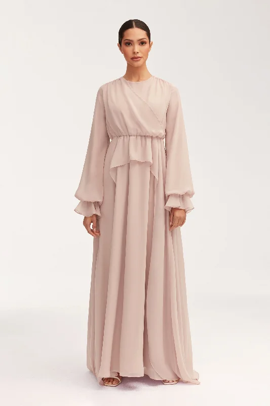 Aara Chiffon Maxi Dress -  Jasmine Pink Classic Black Maxi Dress