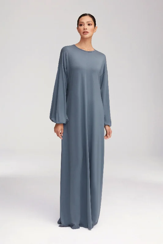 Afiyah Jersey Maxi Dress - Dusk Trendy Maxi Dress with Belt