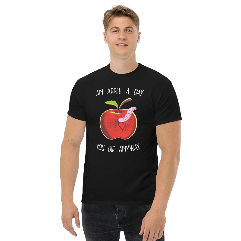 An Apple a day, you die anyway - Plus-Sized T-Shirt Plaid T-Shirt Polka Dot Checkered