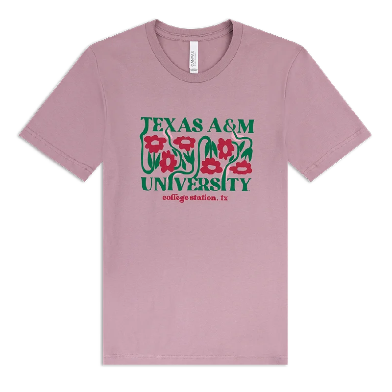 Blooming at Texas A&M University T-Shirt Thin T-Shirt Open Front Quick Dry