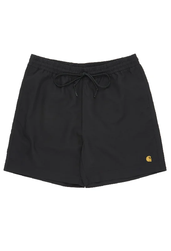 Carhartt WIP Chase Swim Trunks - Black / Gold Mesh Detail Bikini