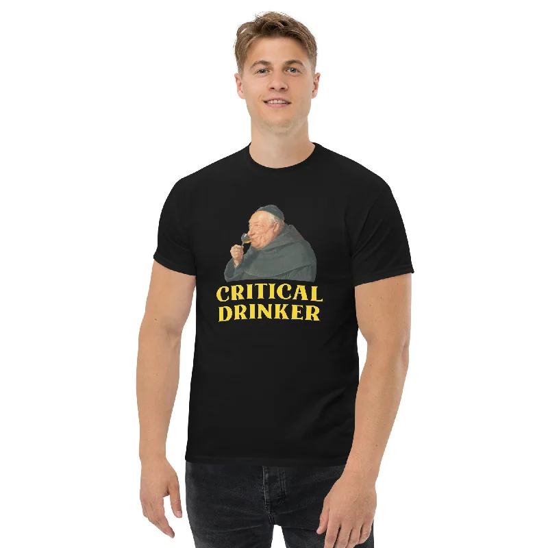 Critical Drinker - Plus-Sized T-Shirt Sequined Glittery Shiny