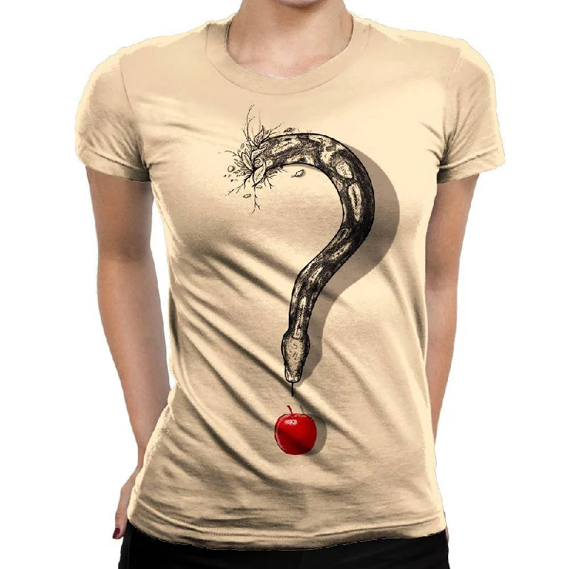 Curious Temptation Womens T-Shirt Fashionable Trendy Casual