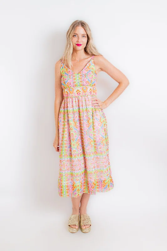 Fiesta Time Maxi Dress Chic Boho Print Maxi Dress