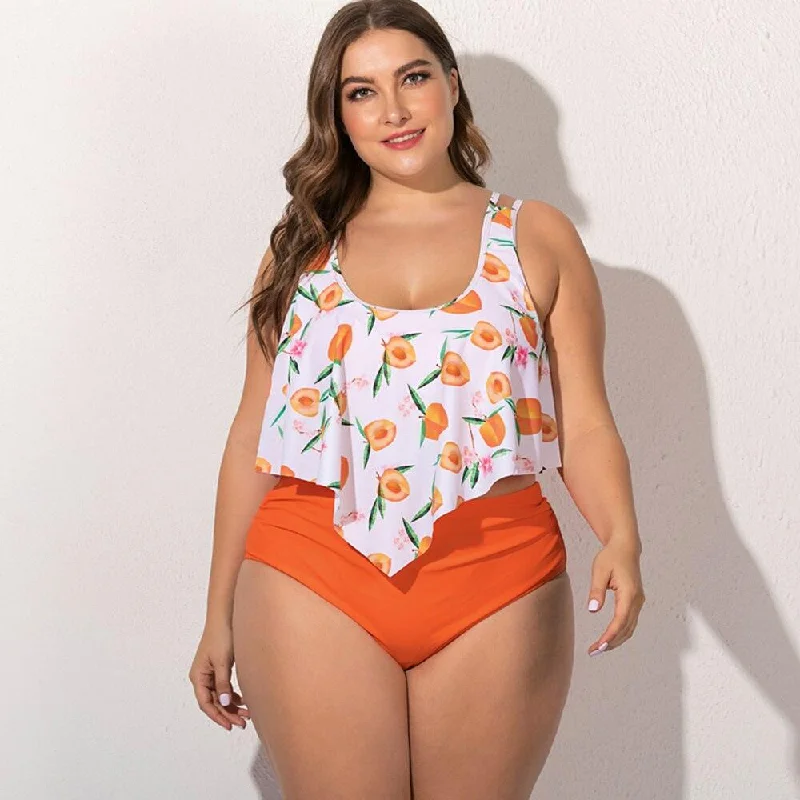 Women plus size split swimsuit Classic Swimsuit Design