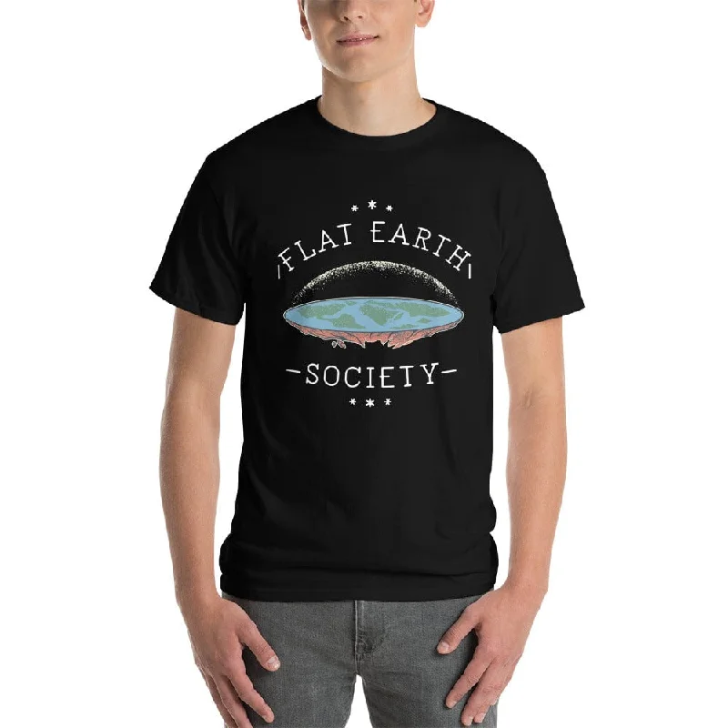 Flat Earth Society - Plus-Sized T-Shirt Handmade Hand-knitted Hand-woven