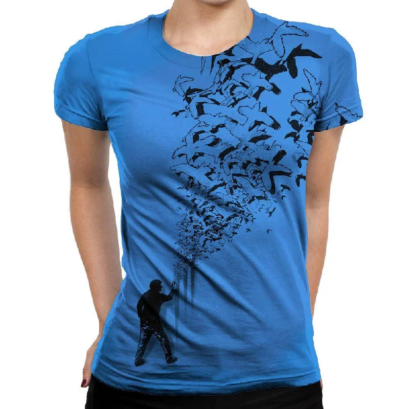 Flying High Womens T-Shirt Chenille Blend Fleece Blend Nylon Blend