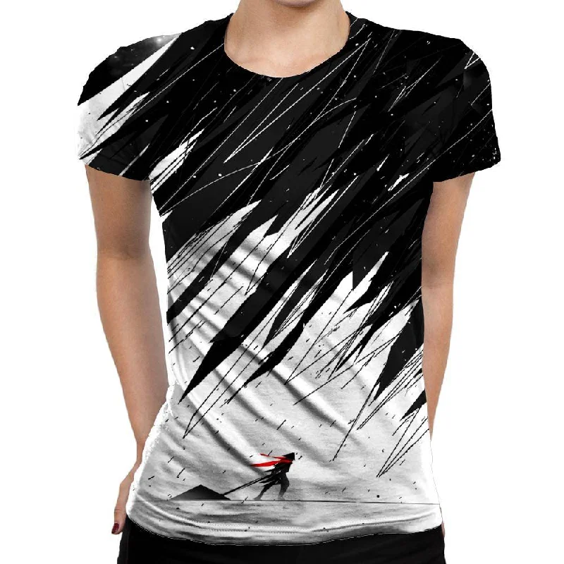 Geometric Storm Womens T-Shirt Fitted T-Shirt Seamless Stretchy