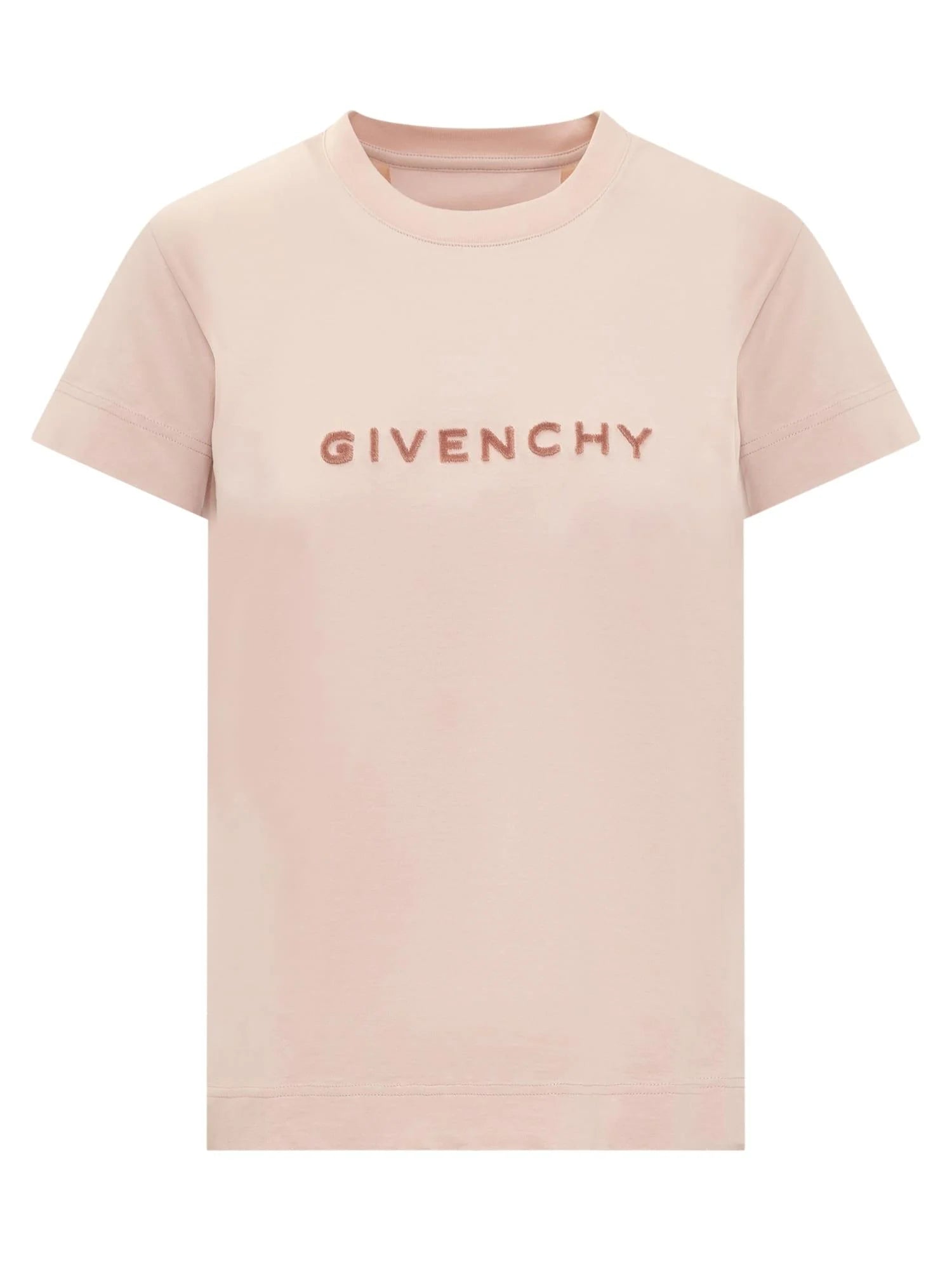 Givenchy Women 4G T-Shirt In Cotton Blush Pink Handmade Hand-knitted Hand-woven