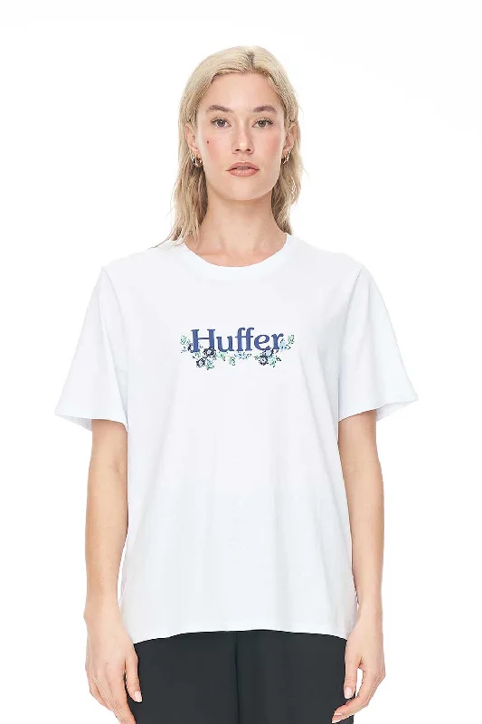 HUFFER CLASSIC TEE 170/LALISA - WHITE Hooded Caped Shawl Collar