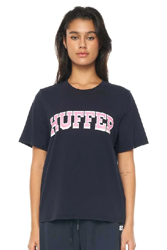 HUFFER WMNS CLASSIC TEE/AREA - NAVY Lace Blend Ribbed Blend Corduroy Blend