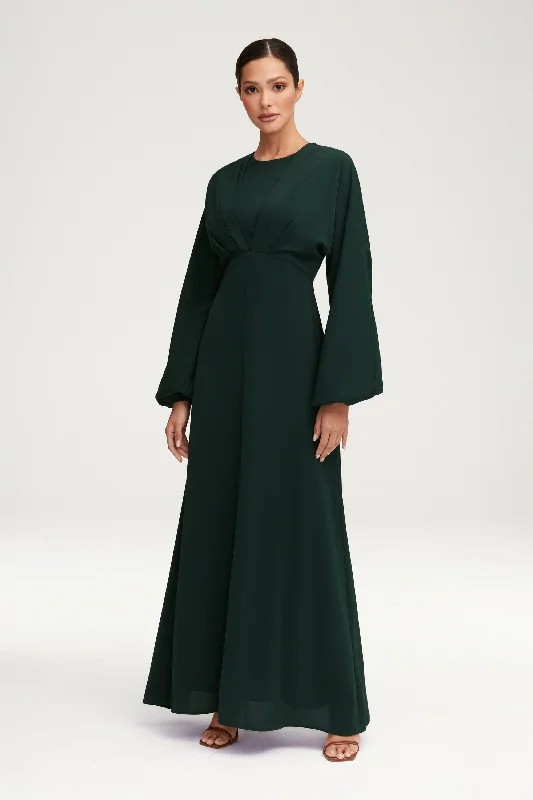 Karina Dolman Sleeve Maxi Dress - Emerald Comfortable Cotton Maxi Dress