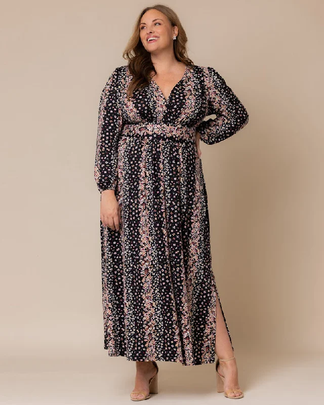 Kelsey Long Sleeve Maxi Dress Elegant Boho Maxi Dress