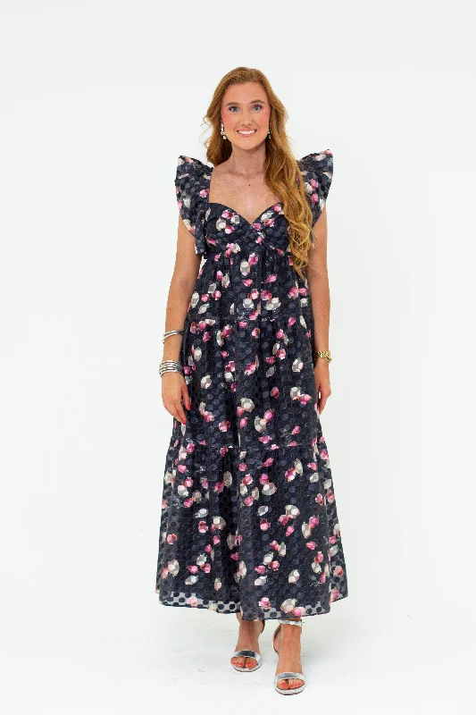 Lilly Sweetheart Neckline Maxi Dress - Twilight Comfortable Flowy Maxi Dress