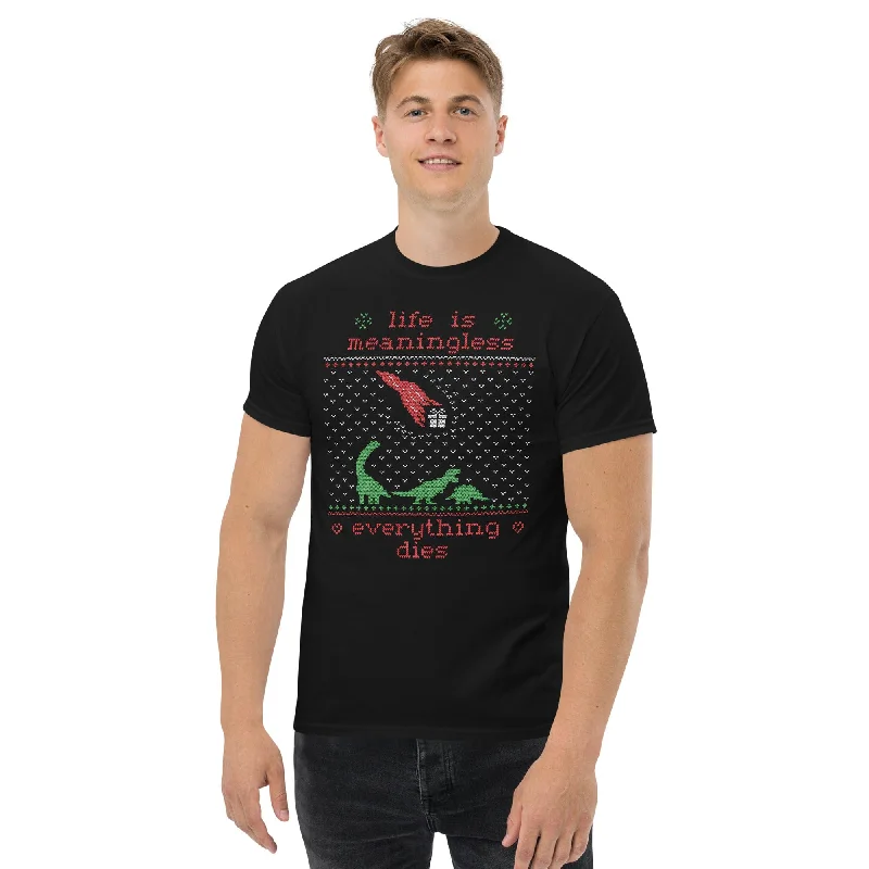 Life is meaningless - Ugly Xmas Sweater - Plus-Sized T-Shirt Lace Blend Ribbed Blend Corduroy Blend