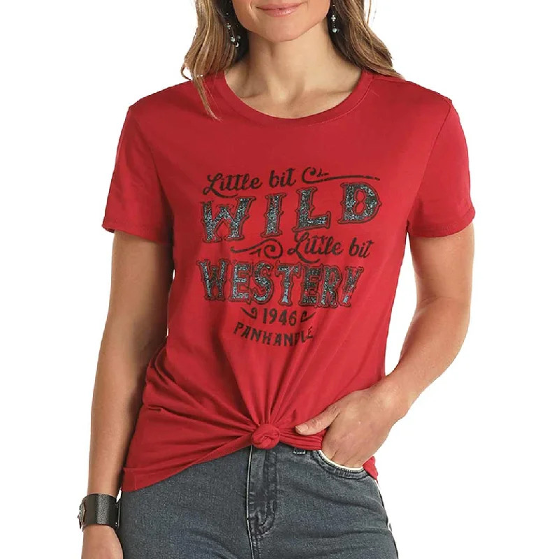 Panhandle Women's Little Bit Graphic T-shirt Terry Blend Velvet Blend Canvas Blend