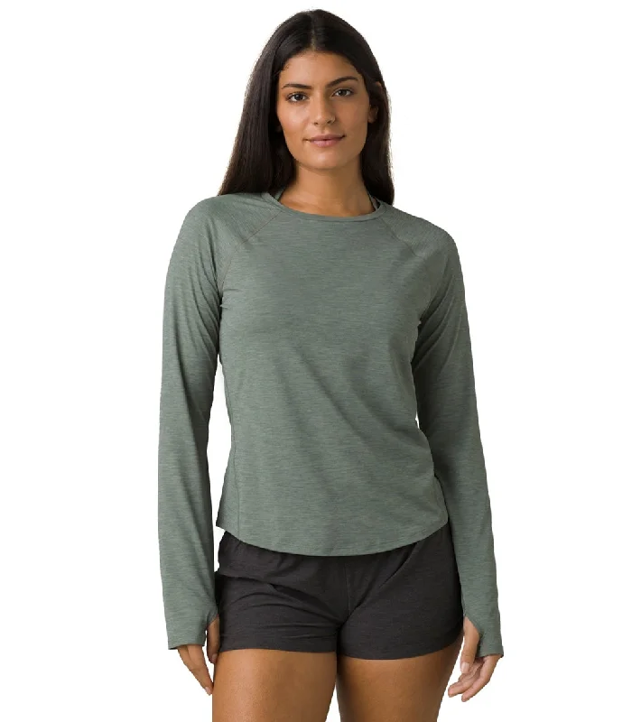 prAna Eileen Long Sleeve Swim Shirt Army Green Sporty Swimsuit Style