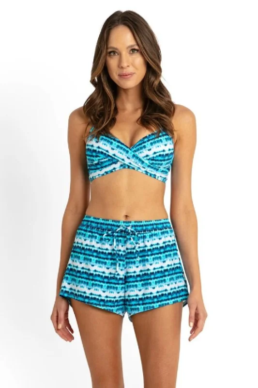 Sunseeker Jasmine Swim Boardshort - Blue Swimsuit with Skirt