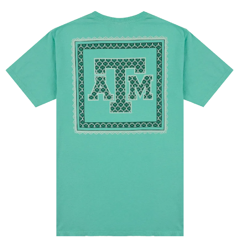 Texas A&M Patterned Lace T-Shirt Graphic Embroidered Appliqued