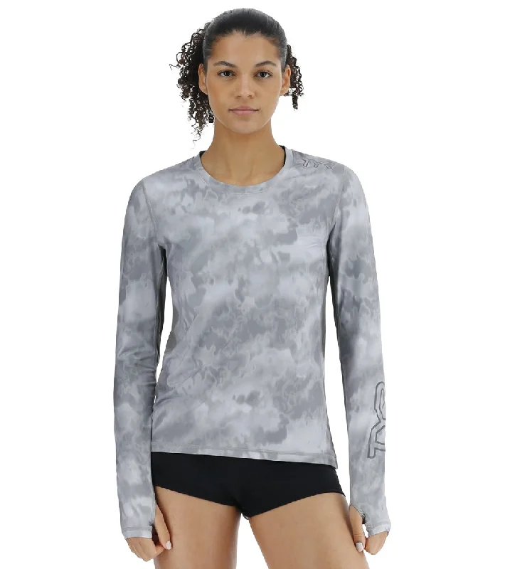 TYR Women's Turbulent SunDefense Vented Long Sleeve UPF 50+ Swim Shirt Chic Bikini Set