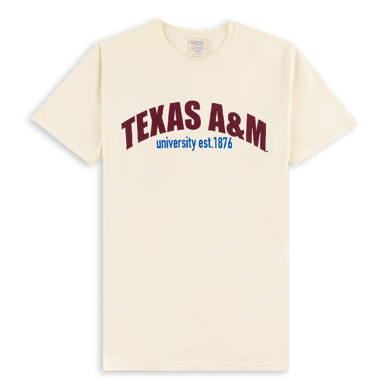 Texas A&M Vertical Texas Flag T-Shirt Print Jacquard Patchwork