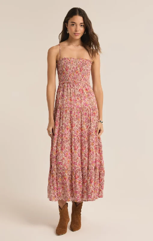 Z Supply Balos Lima Floral Maxi Dress Stylish V-Neck Maxi Dress