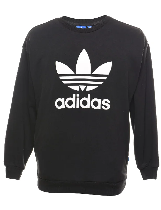 Adidas Printed Sweatshirt - S Hoodie with Belted Waist Structured Tailored