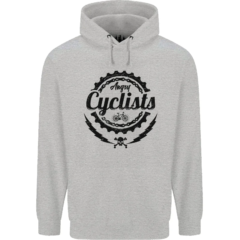 Angry Cyclist  Funny Bicycle Bike Mens 80% Cotton Hoodie Hoodie with Hem Lace Feminine Delicate