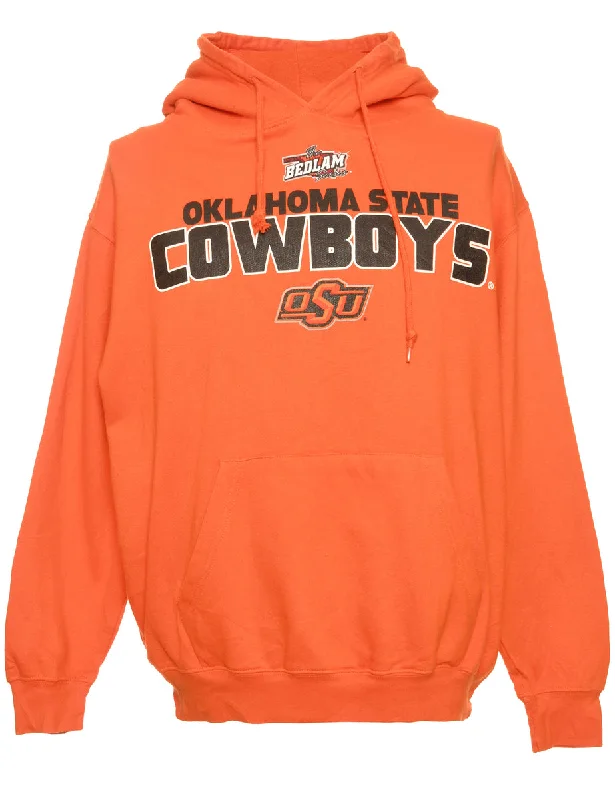 Cowboys Printed Hoodie - L Zip Hoodie Drawstring Kangaroo Pocket