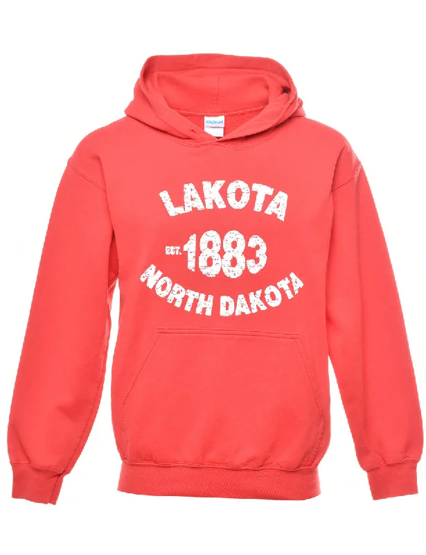 Lakota North Dakota Printed Hoodie Sweatshirt - S Hoodie with Elastic Waist Stretchable Comfortable