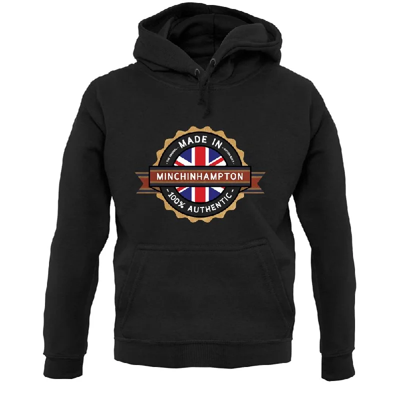 Made In Minchinhampton 100% Authentic Unisex Hoodie Hoodie with Belted Waist Structured Tailored