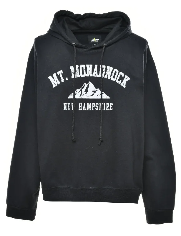 MT. Monadnock Printed Hoodie - XL Hoodie with Turtle Neck Cozy Winter