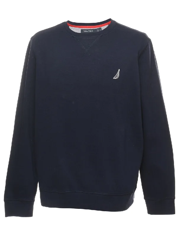 Nautica Plain Sweatshirt - L Hoodie with Pastel Soft Subtle